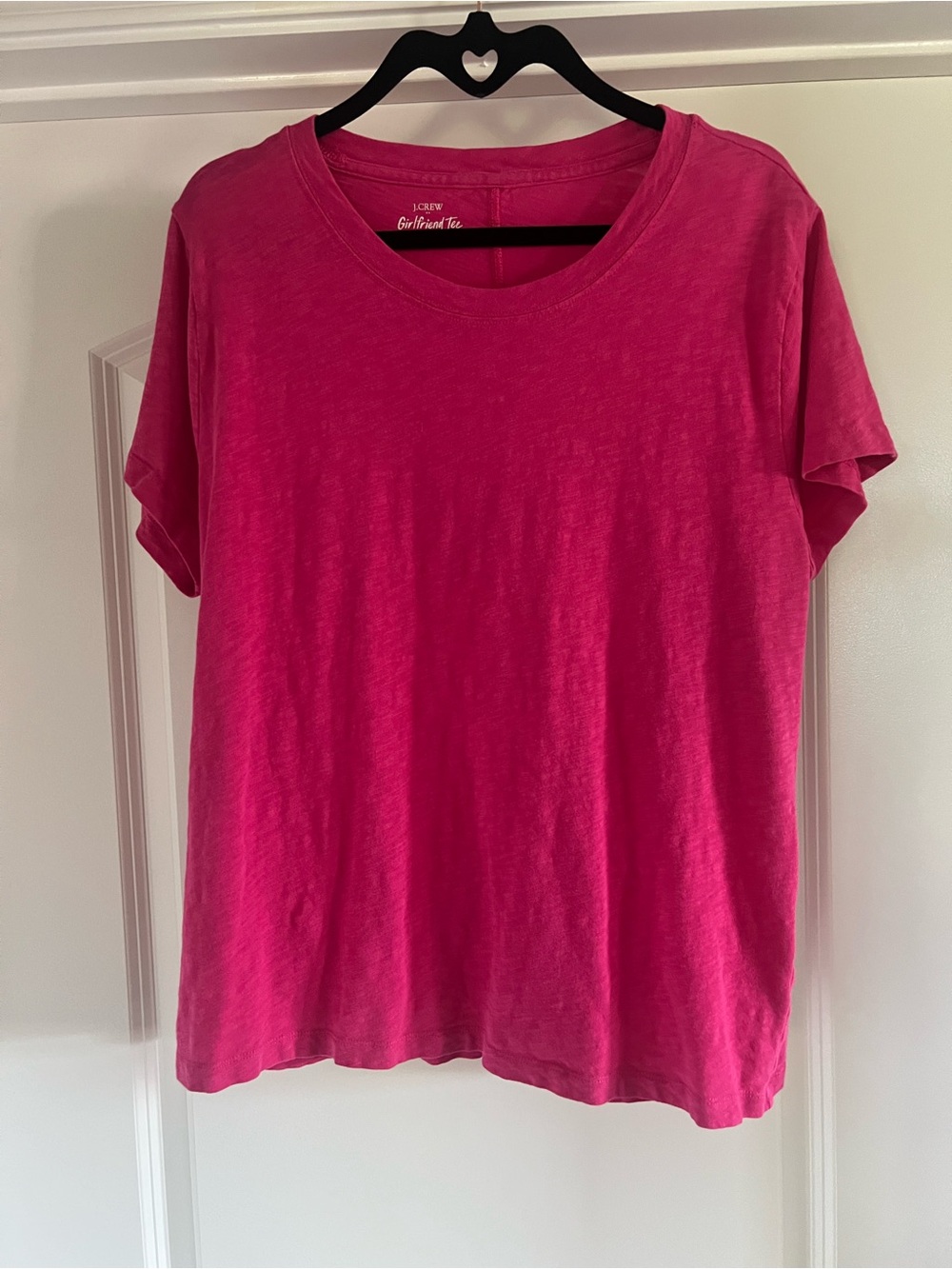 J. Crew Pink Girlfriend Tee - Classic Short-Sleeve Women's Top XL